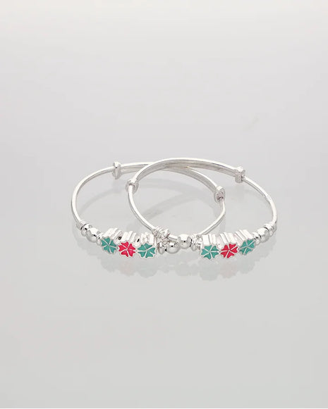 Trio Petal Harmony Baby Kadli in 92.5 Silver