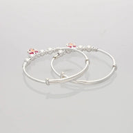 Pink Donald Duck Charm Baby Kadli in 92.5 Silver