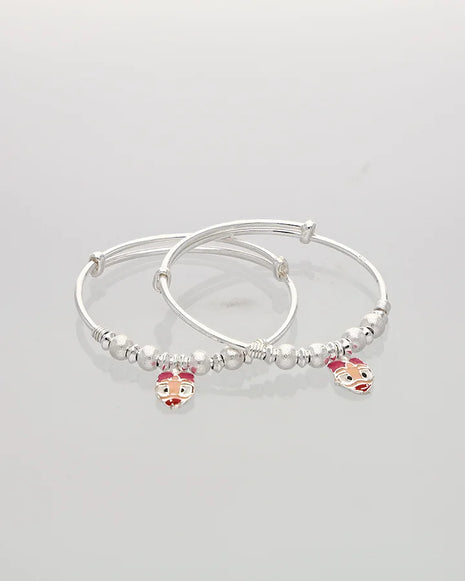 Pink Donald Duck Charm Baby Kadli in 92.5 Silver
