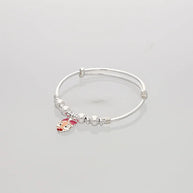 Pink Donald Duck Charm Baby Kadli in 92.5 Silver