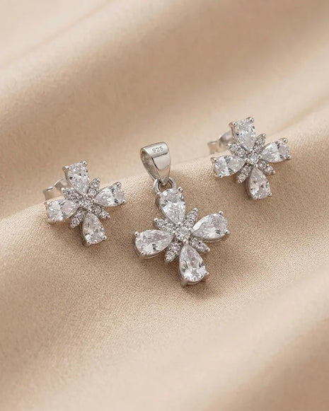 Floret Charm Duo in 92.5 Silver