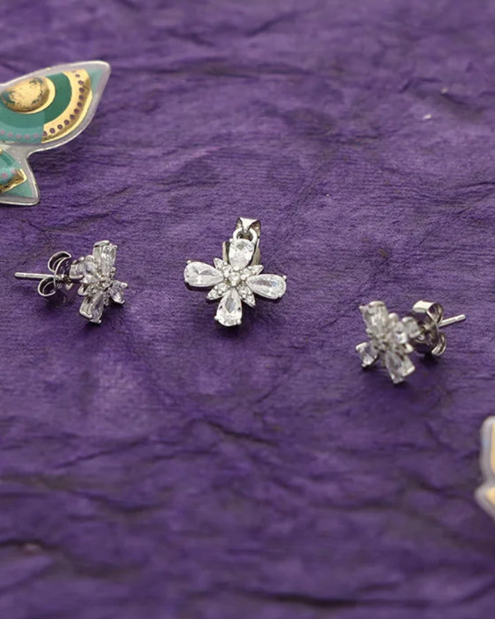 Floret Charm Duo in 92.5 Silver