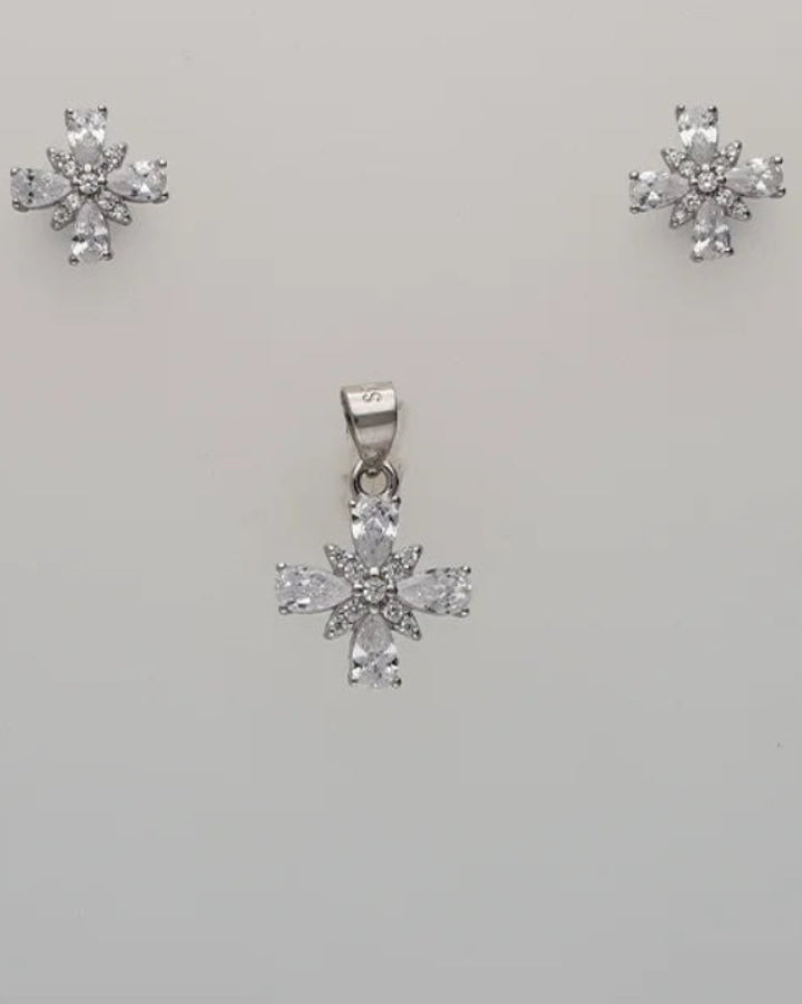 Floret Charm Duo in 92.5 Silver