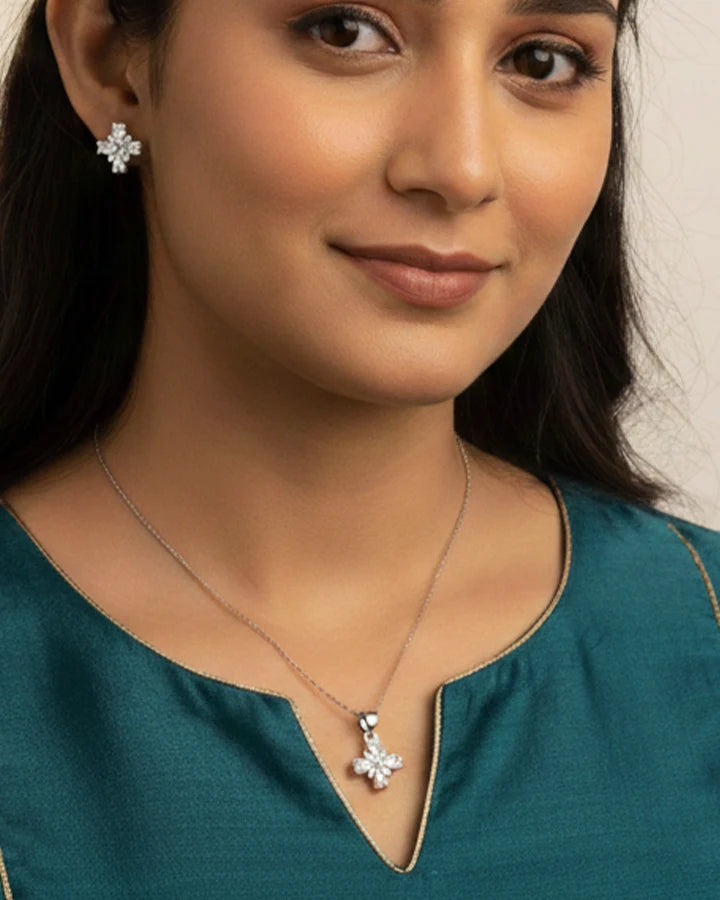 Floret Charm Duo in 92.5 Silver