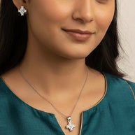 Floret Charm Duo in 92.5 Silver