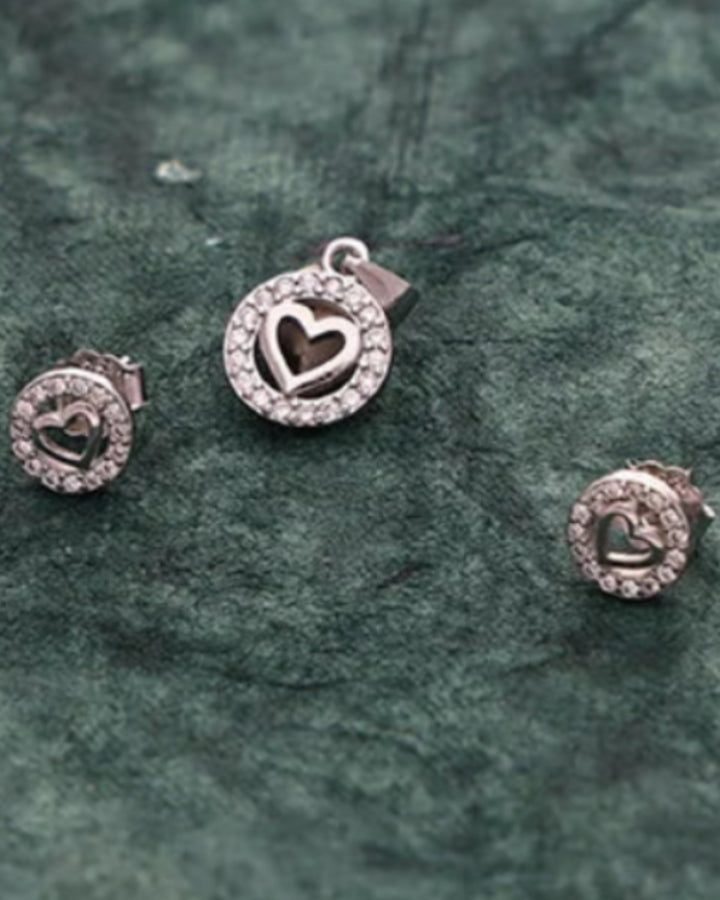HeartAura Charm Duo in 92.5 Silver