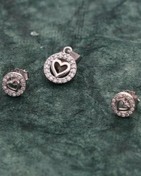 HeartAura Charm Duo in 92.5 Silver