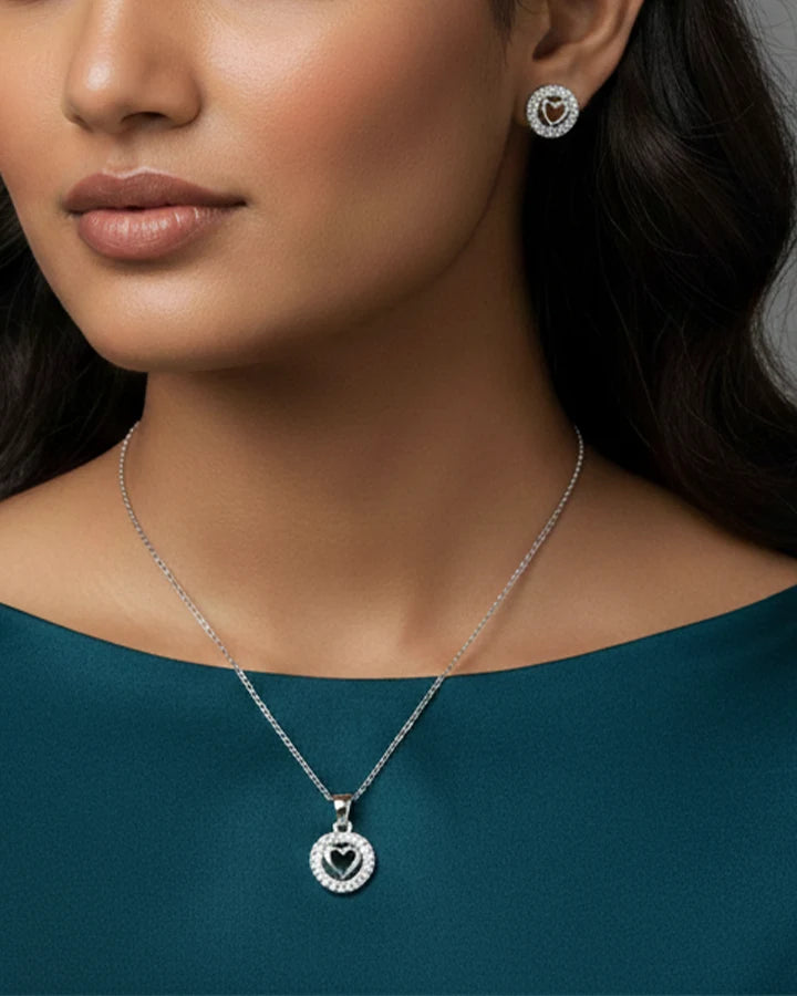 HeartAura Charm Duo in 92.5 Silver