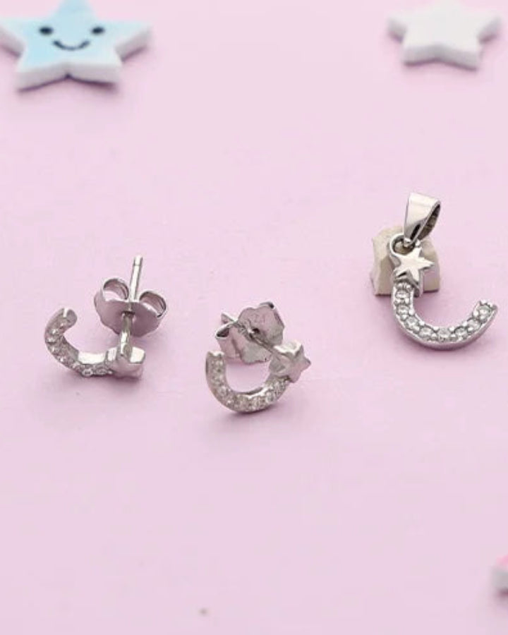 Crescent Charm Duo in 92.5 Silver