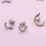 Crescent Charm Duo in 92.5 Silver