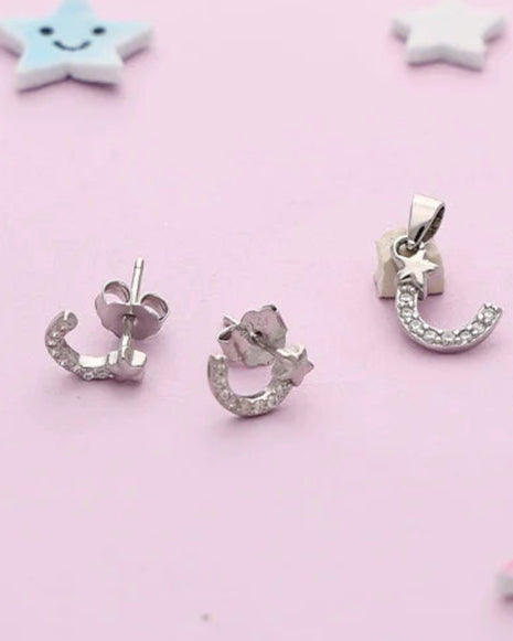 Crescent Charm Duo in 92.5 Silver
