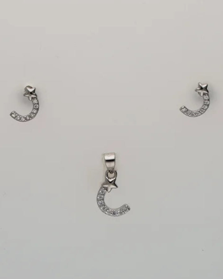 Crescent Charm Duo in 92.5 Silver