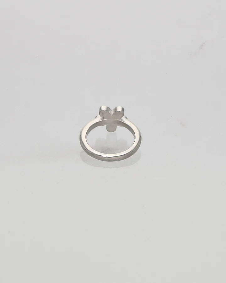 Blossom Glow Red Enamel Baby Ring in 92.5 Silver