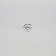 Blue Kitty Baby Ring in 92.5 Silver