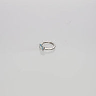Blue Kitty Baby Ring in 92.5 Silver