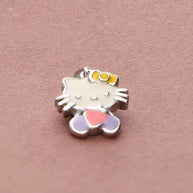 Bow Kitty Pendant in 92.5 Silver