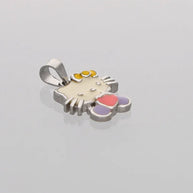 Bow Kitty Pendant in 92.5 Silver