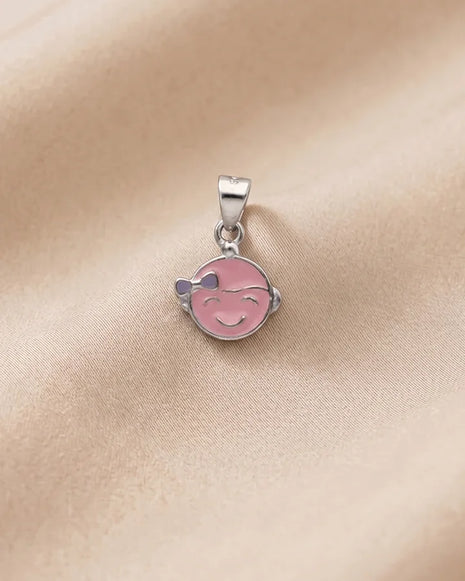 Pink Giggles Pendant in 92.5 Silver