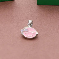 Pink Giggles Pendant in 92.5 Silver