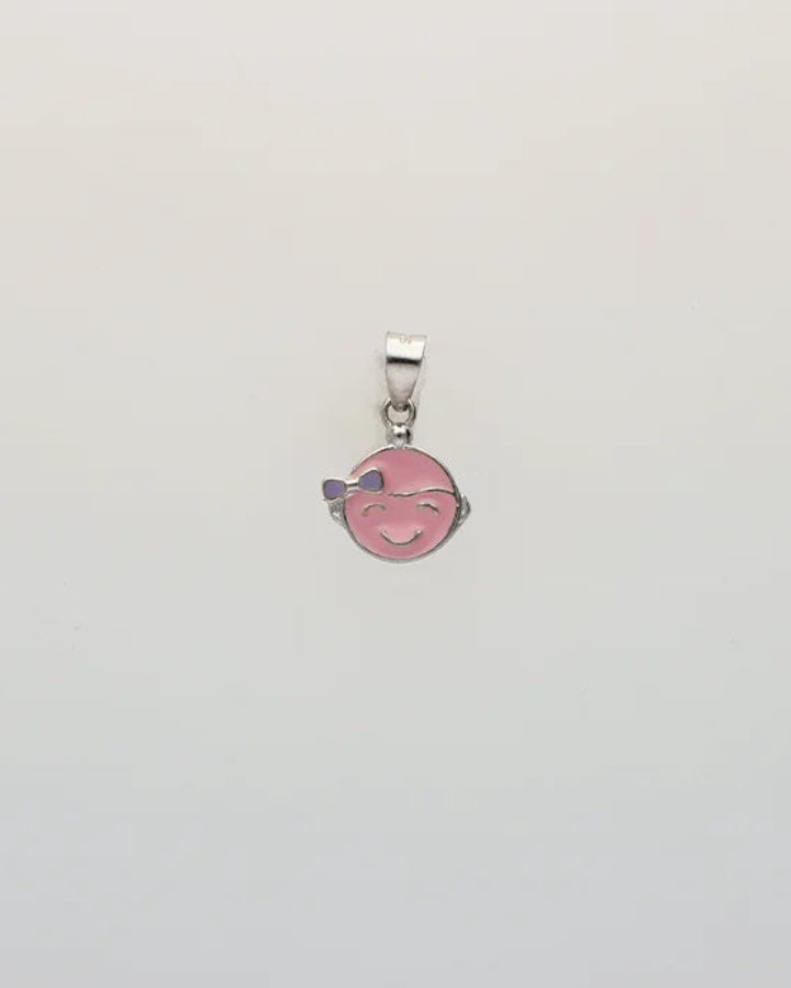 Pink Giggles Pendant in 92.5 Silver