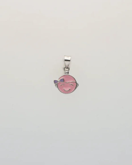 Pink Giggles Pendant in 92.5 Silver