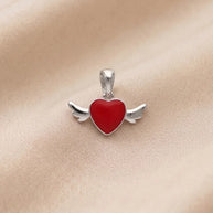 Red Winged Pendant in 92.5 Silver