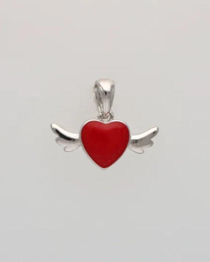 Red Winged Pendant in 92.5 Silver