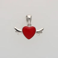 Red Winged Pendant in 92.5 Silver