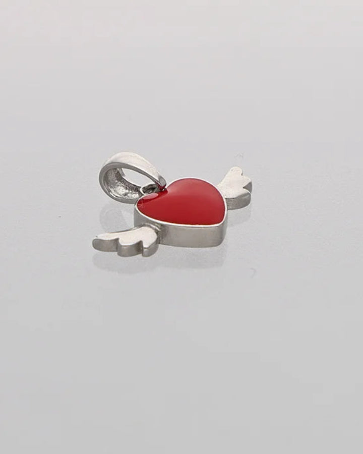Red Winged Pendant in 92.5 Silver