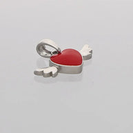 Red Winged Pendant in 92.5 Silver
