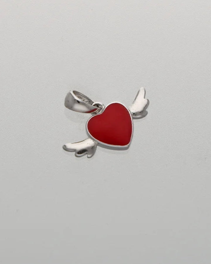Red Winged Pendant in 92.5 Silver