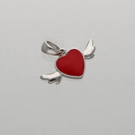 Red Winged Pendant in 92.5 Silver