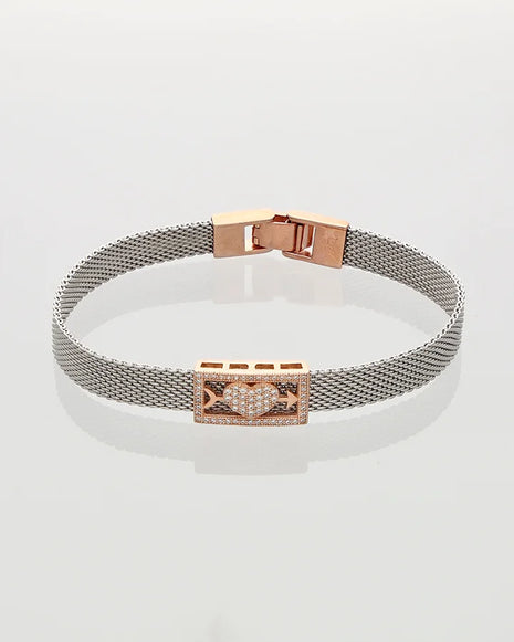 Heart Belt Bracelet in 92.5 Silver