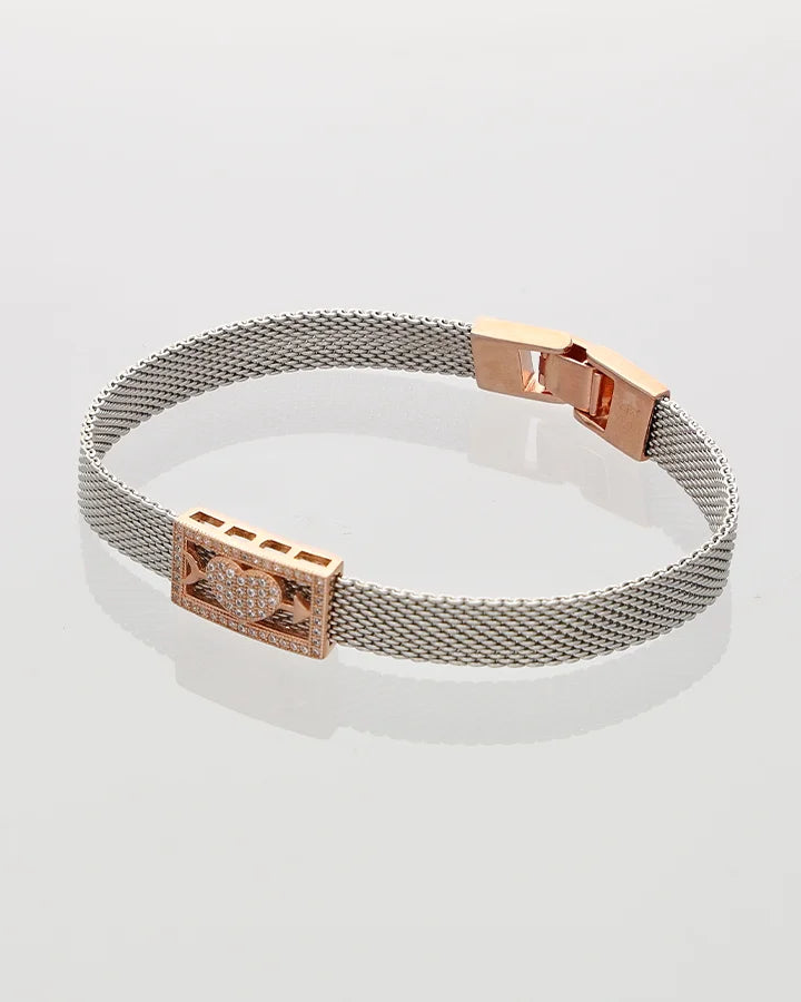 Heart Belt Bracelet in 92.5 Silver