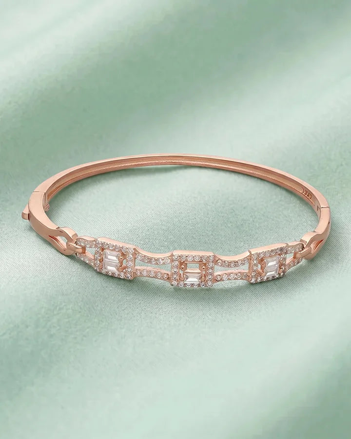 White Stone Kada in 92.5 Silver