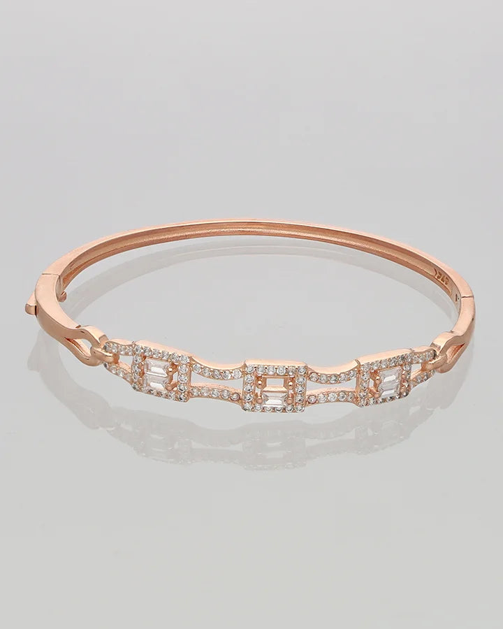 White Stone Kada in 92.5 Silver