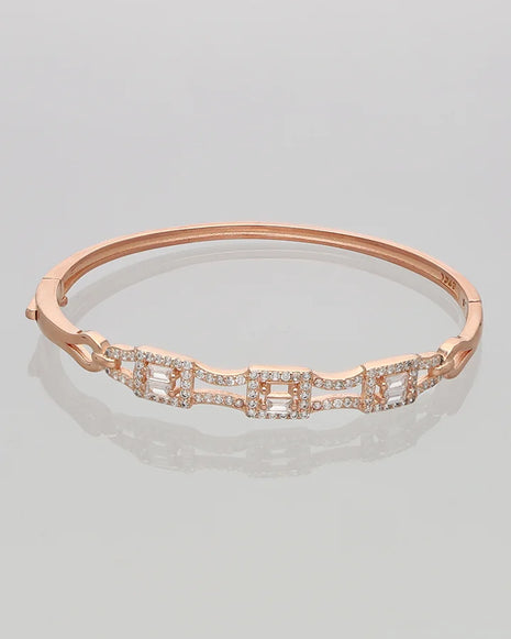 White Stone Kada in 92.5 Silver