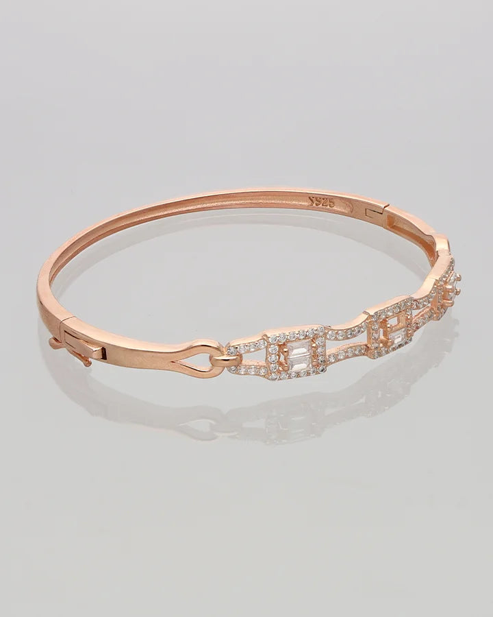 White Stone Kada in 92.5 Silver