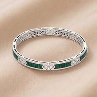 Green Enamel Kada in 92.5 Silver