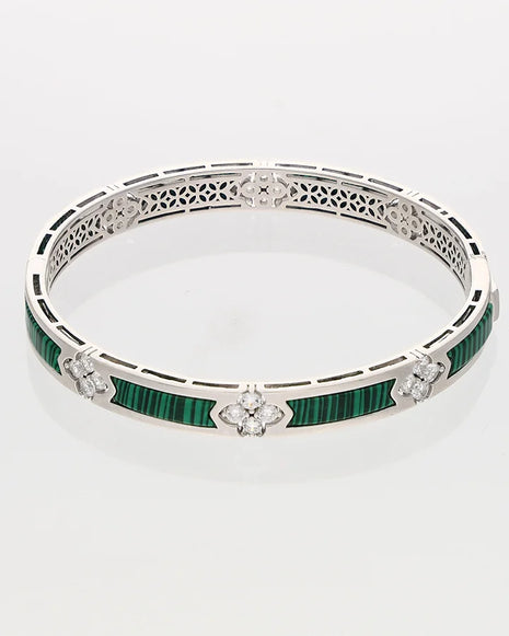 Green Enamel Kada in 92.5 Silver