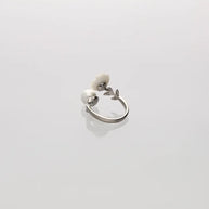Pearl Leaf Ring in 92.5 Silver