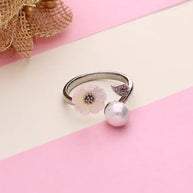 Florea Pearl Ring in 92.5 Silver