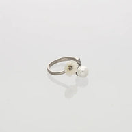 Florea Pearl Ring in 92.5 Silver