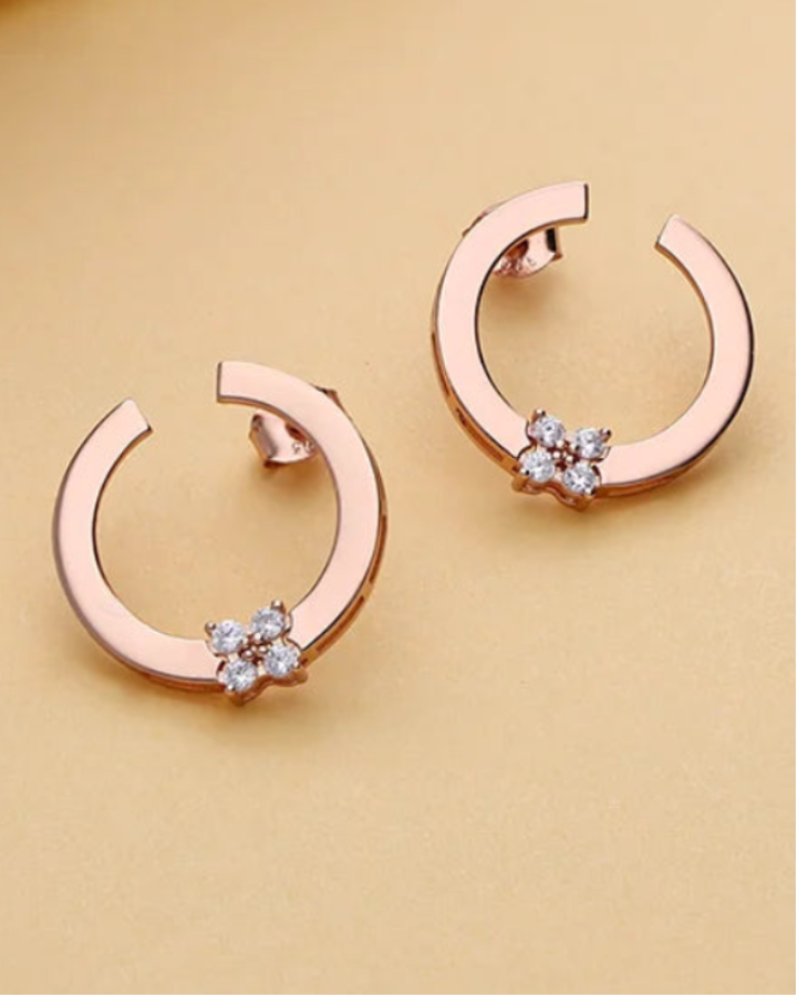 Semi Bloom Studs in 92.5 Silver