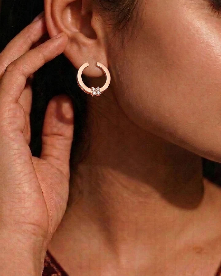Semi Bloom Studs in 92.5 Silver