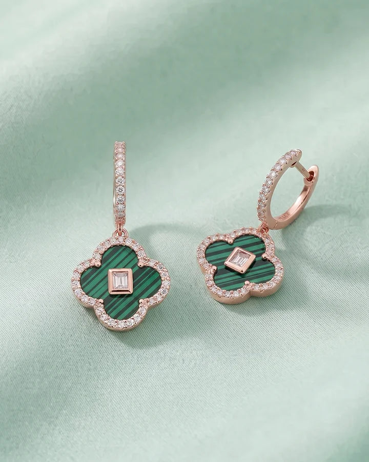 Leaf Drift Hoops in 92.5 Silver