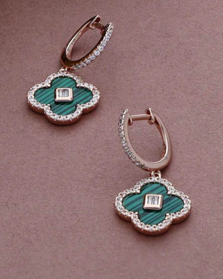 Leaf Drift Hoops in 92.5 Silver