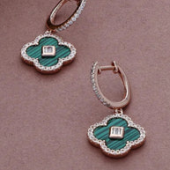 Leaf Drift Hoops in 92.5 Silver