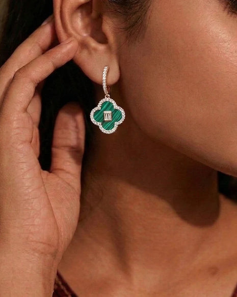 Leaf Drift Hoops in 92.5 Silver
