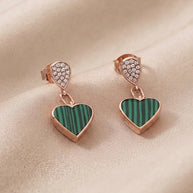 Short Heart Drops in 92.5 Silver